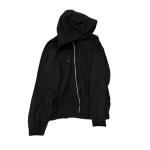 H&M Loose Fit Black Full Zip Hoodie Mens Large